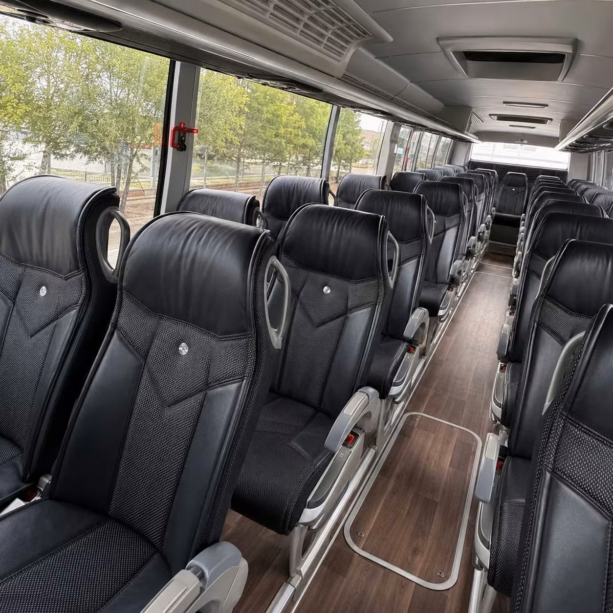 56 passenger charter bus inside