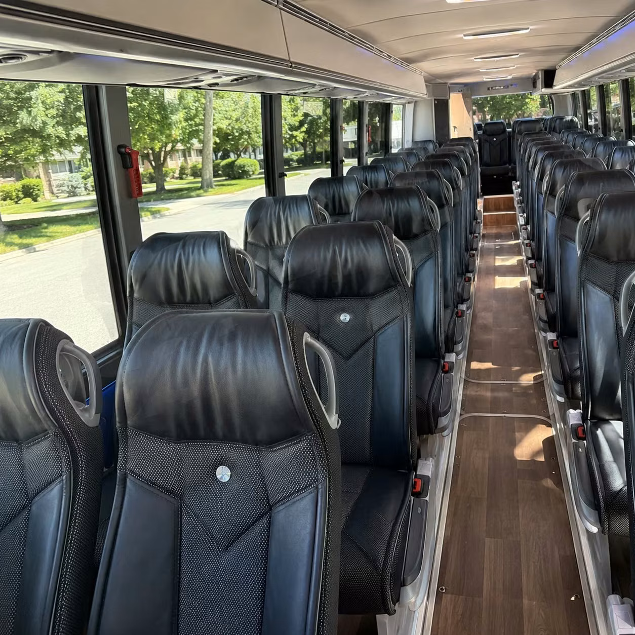 bridgeport charter bus interior