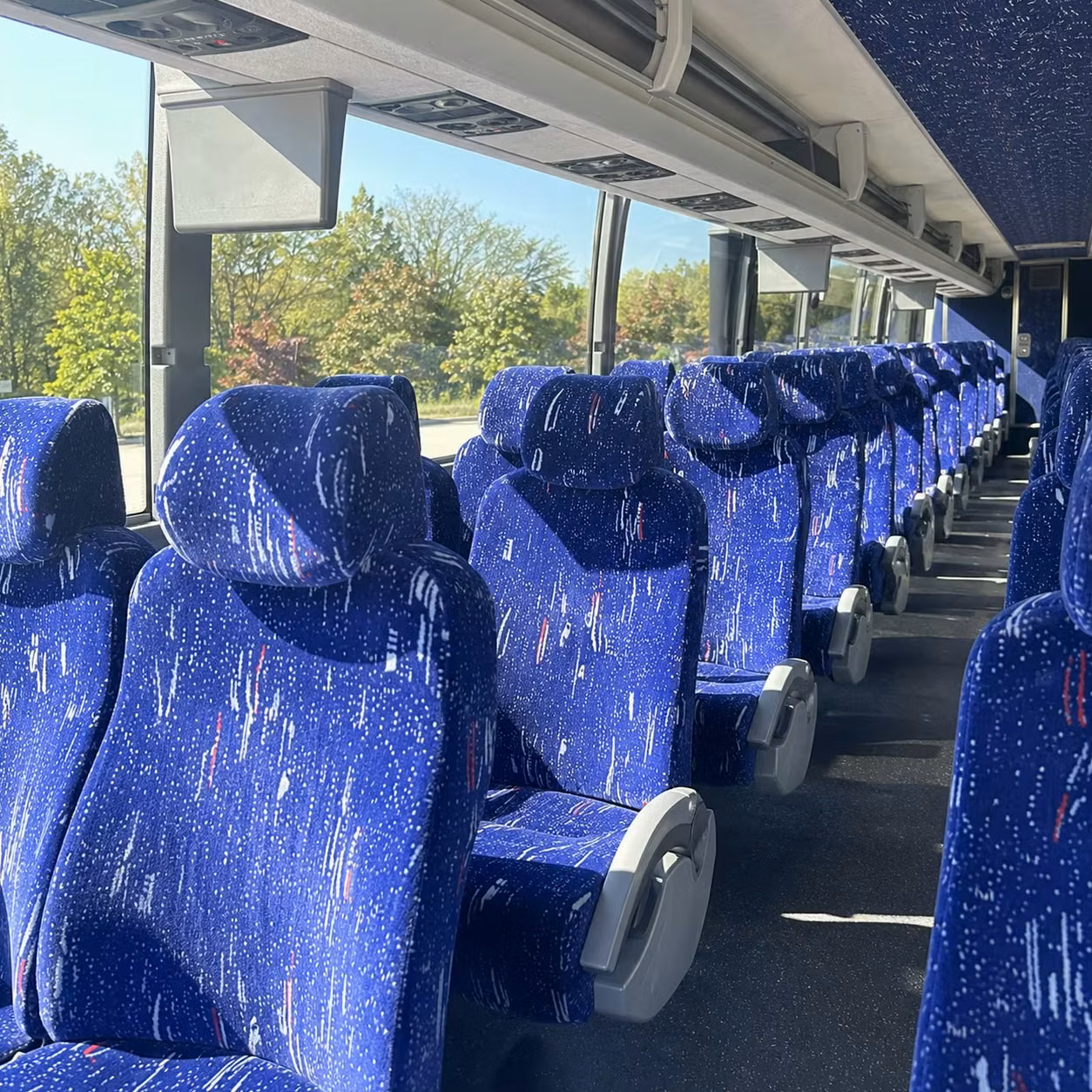 bridgeport charter bus rental interior